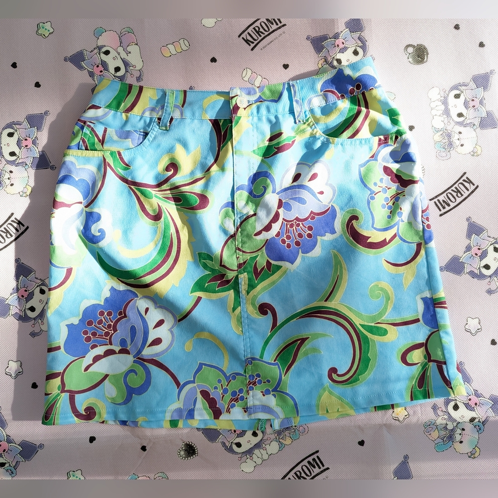 ALLEN BY A.B.S TROPICAL FLORAL SKIRT 8